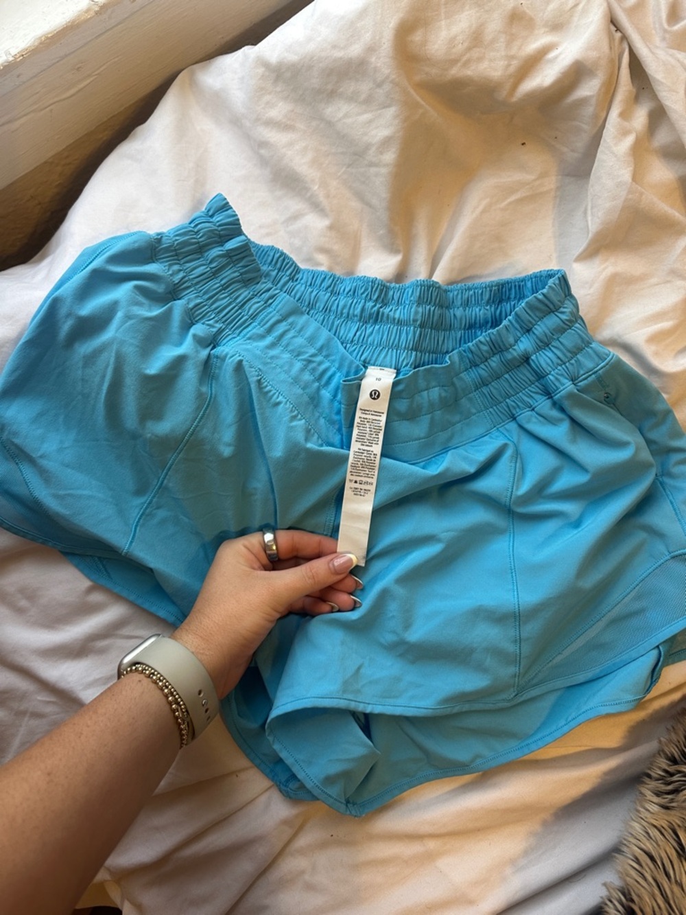 Lululemon Blue Women's Athletic Shorts - Stretch Waist